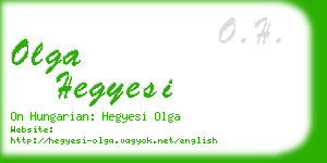 olga hegyesi business card